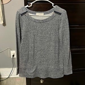 Loft sweater with zipper details